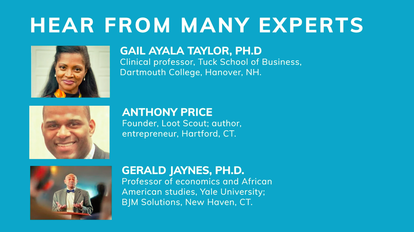 Hear from many Experts invitation graphic. Includes Gail Ayala Taylor, PhD, Anthony Price, and Gerald Jaynes PhD